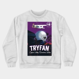 Tryfan Wales travel poster Crewneck Sweatshirt